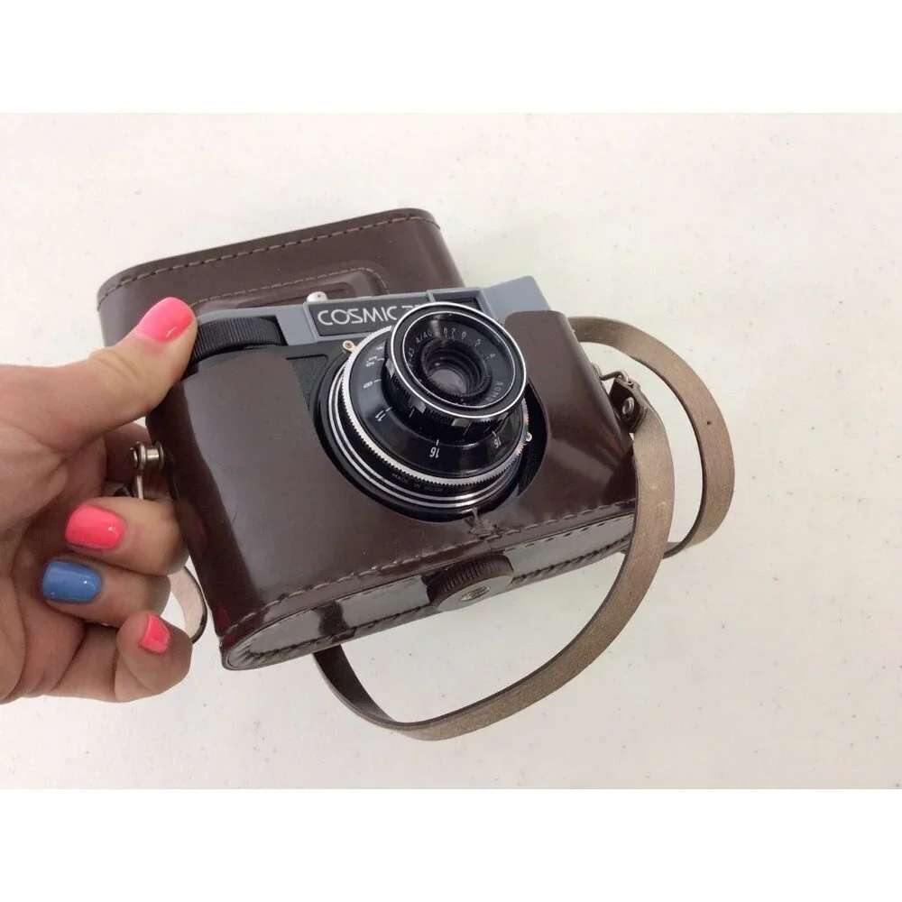 Vintage Cosmic 35 Camera & Leather Case